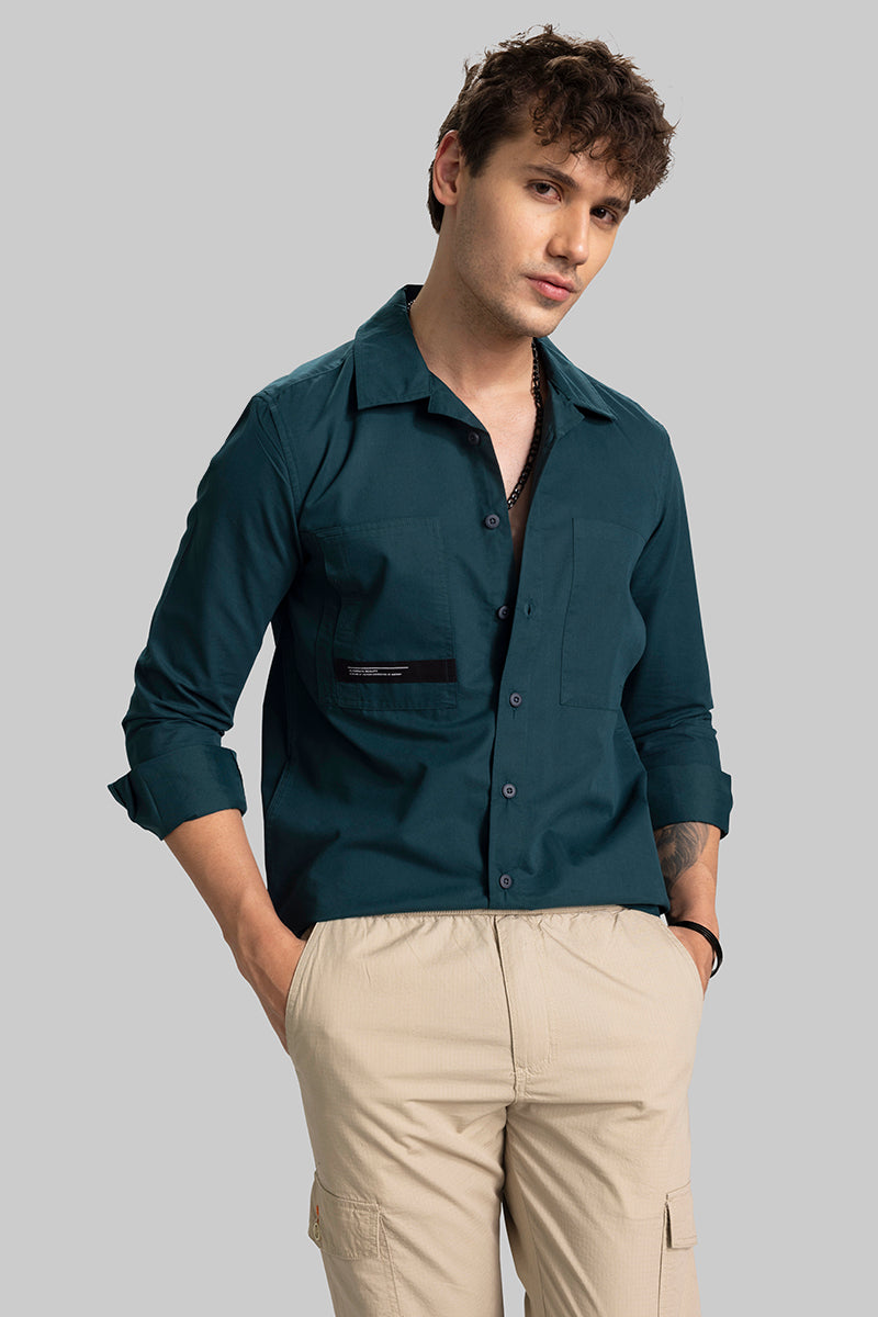 Caribbean Collar Green Shirt