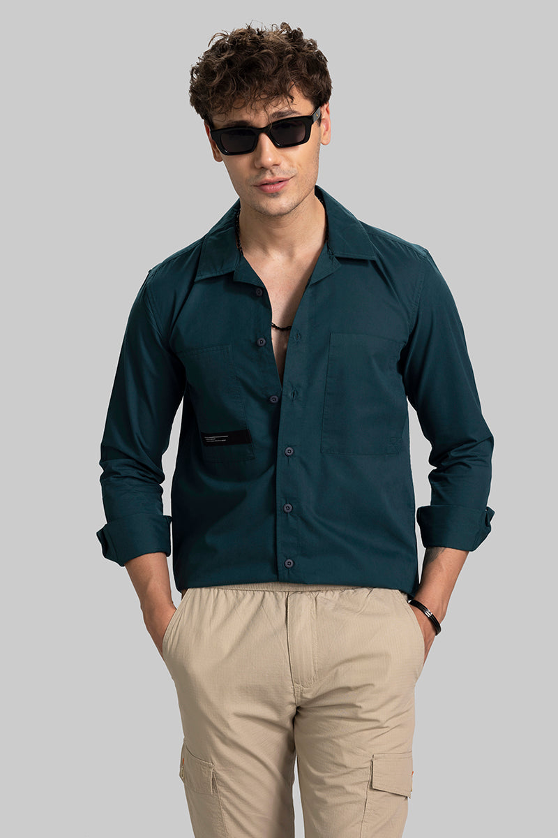 Caribbean Collar Green Shirt