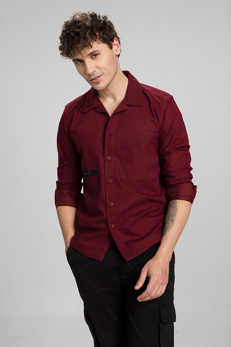 Caribbean Collar Red Shirt