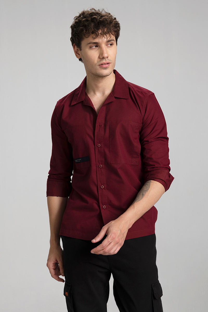 Caribbean Collar Red Shirt