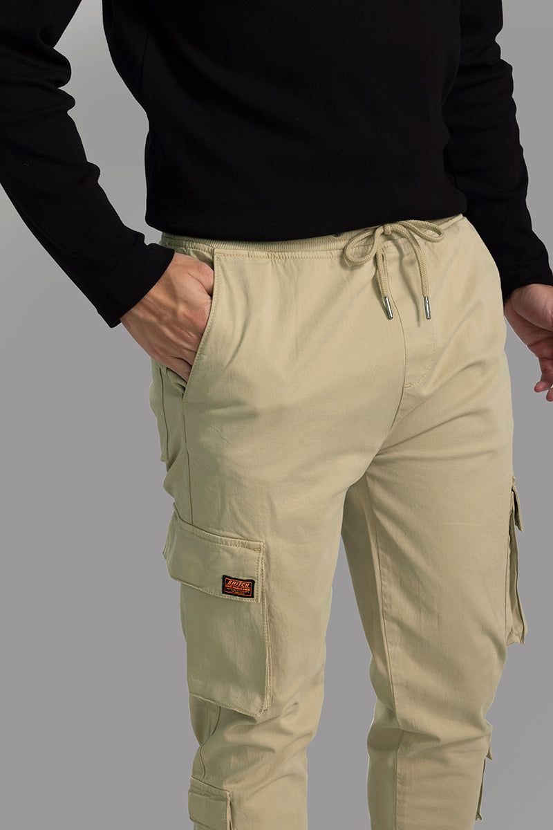 Buy Men's Streetstyle Beige Cargo Pant Online