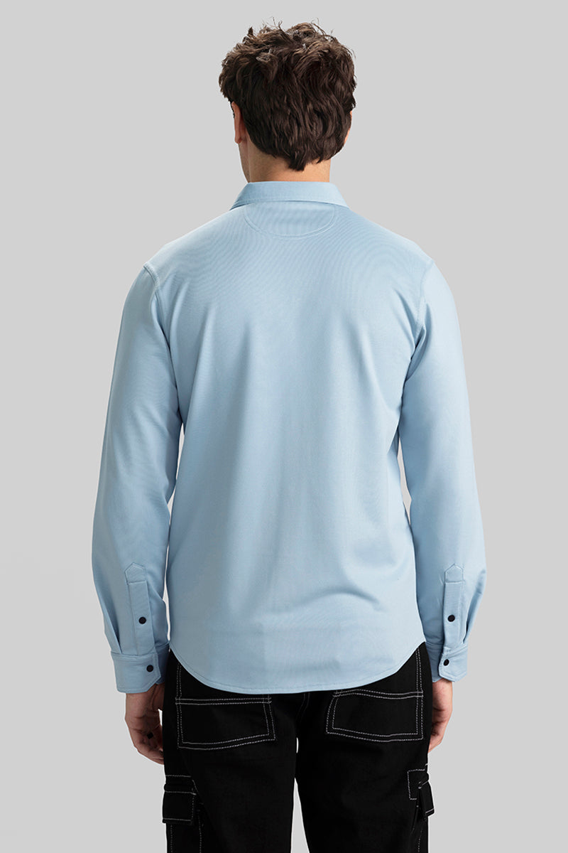 Dual Pocket Sky Blue Shirt