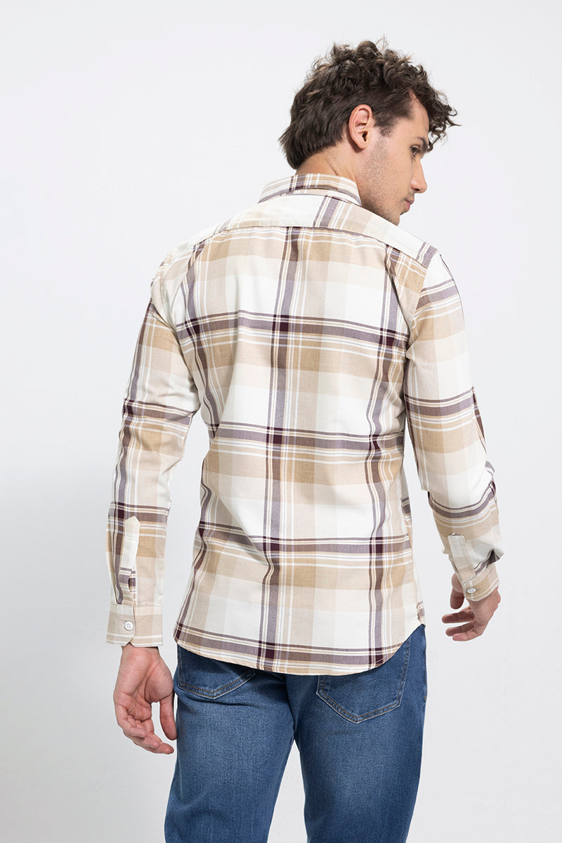 Flap Pocket Cream Shirt