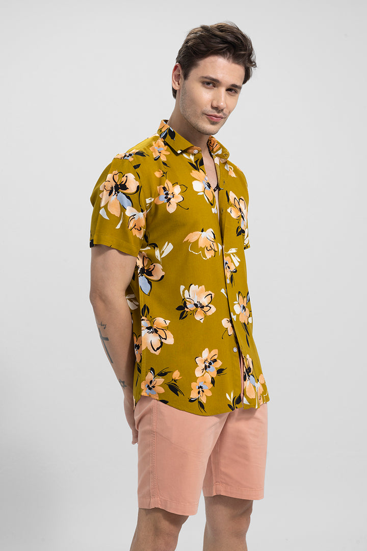 Garden Viola Flaxen Yellow Shirt