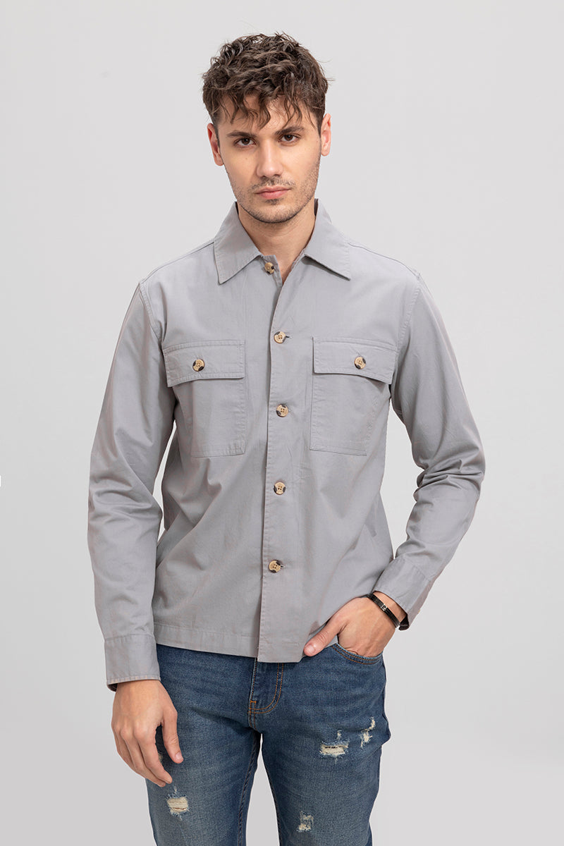 Overflap Grey Overshirt