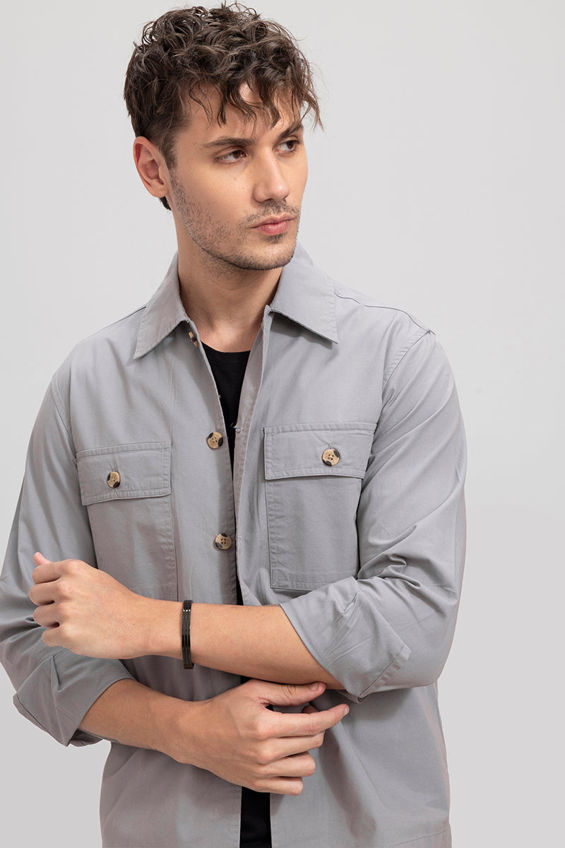 Overflap Grey Overshirt