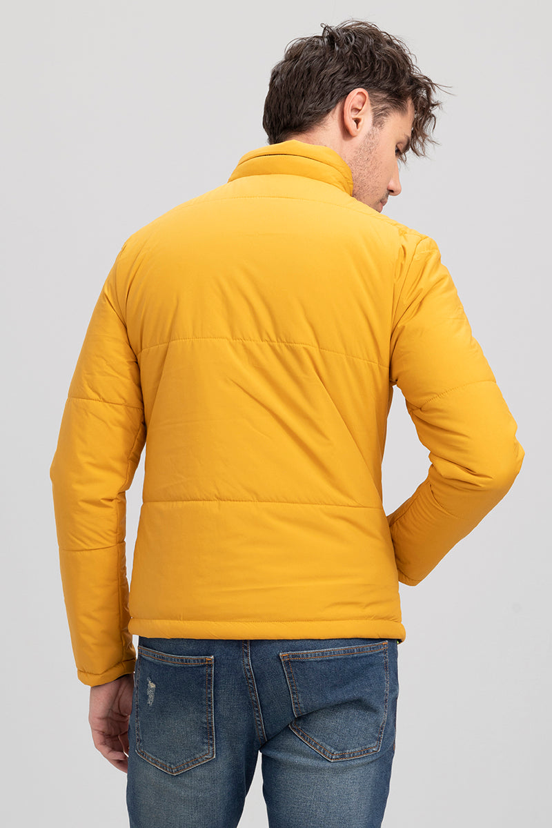 Yellow & Blue Reversible Puffer Jacket