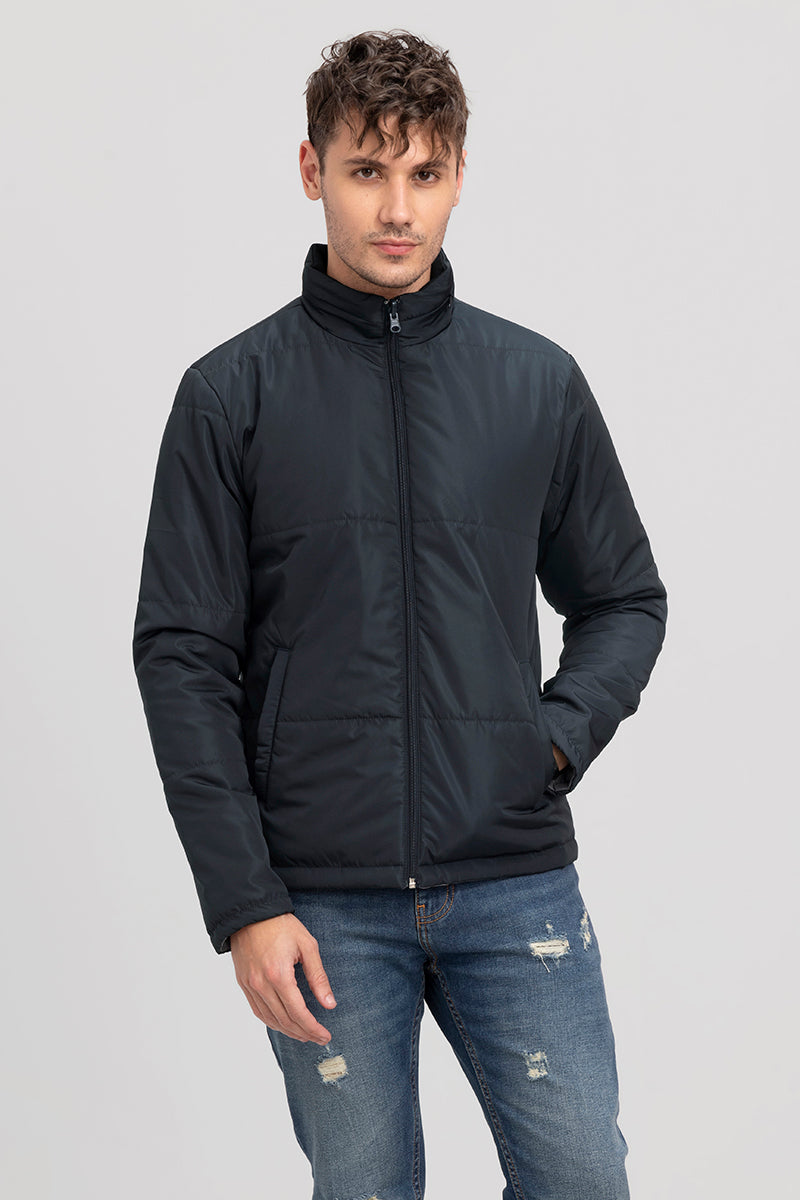 AllSaints COBB PUFFER JACKET - Leather jacket - black - Zalando.co.uk