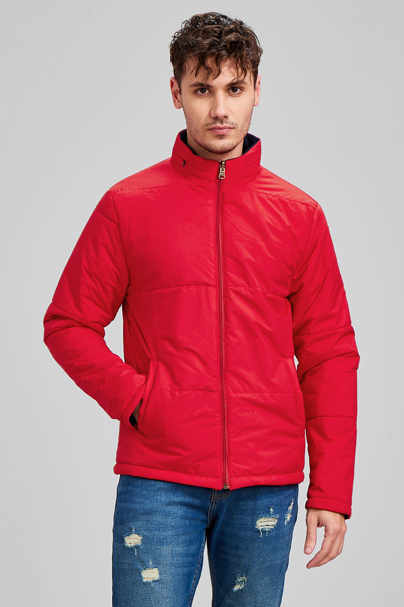 Red & Navy Reversible Puffer Jacket