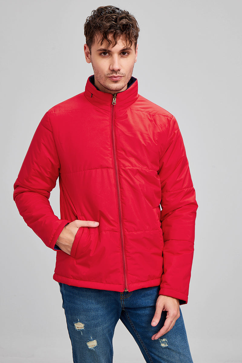 Red & Navy Reversible Puffer Jacket