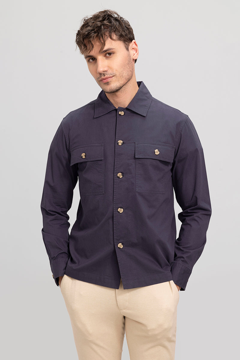 Overflap Purple Overshirt