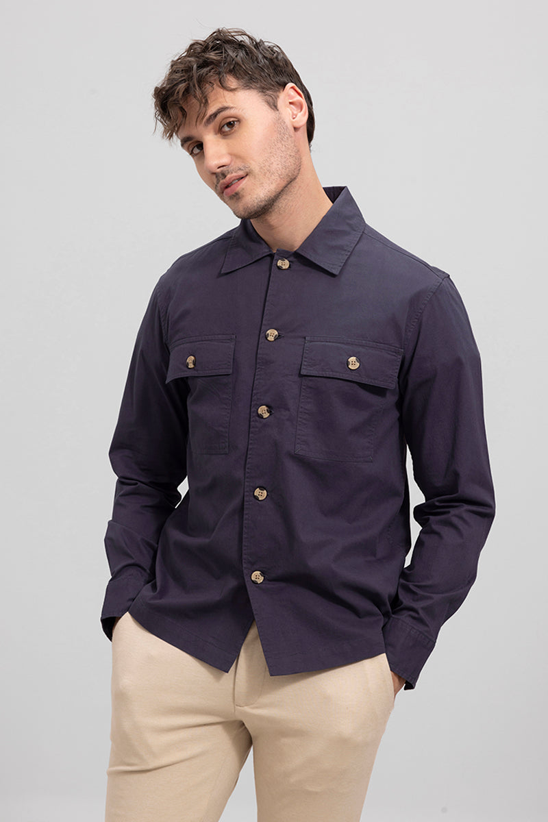 Overflap Purple Overshirt