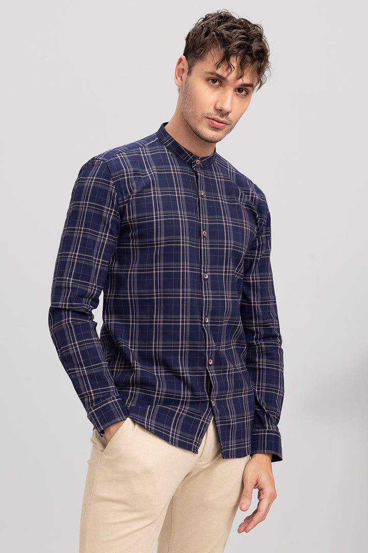 Royal Tartan Blue Shirt