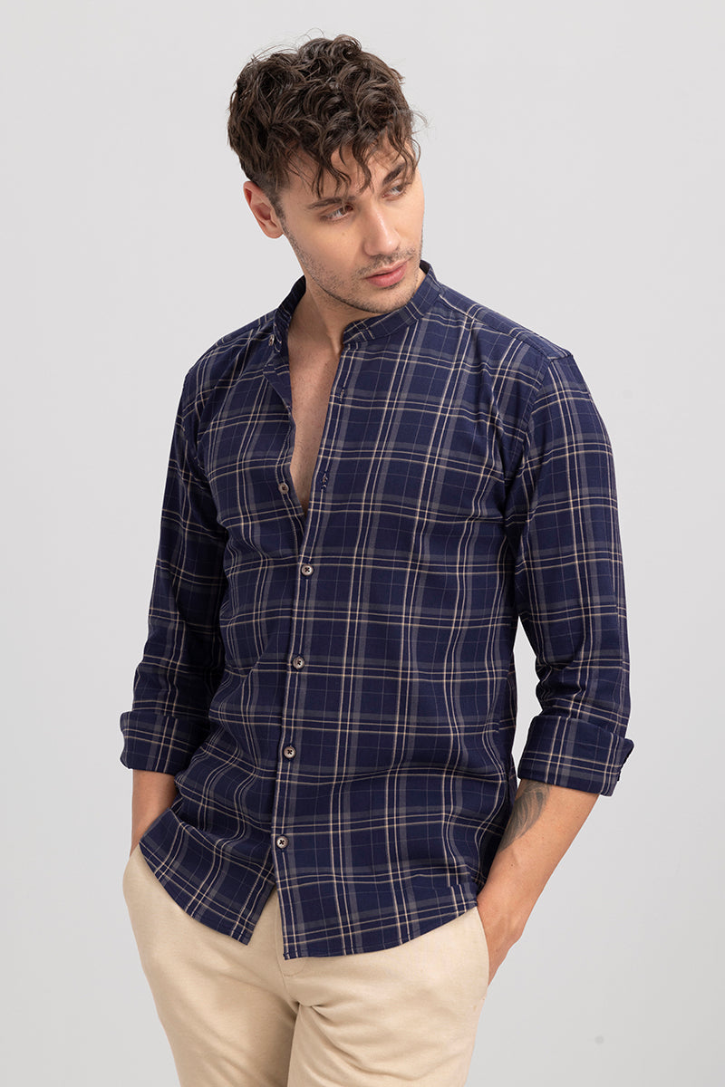 Royal Tartan Blue Shirt