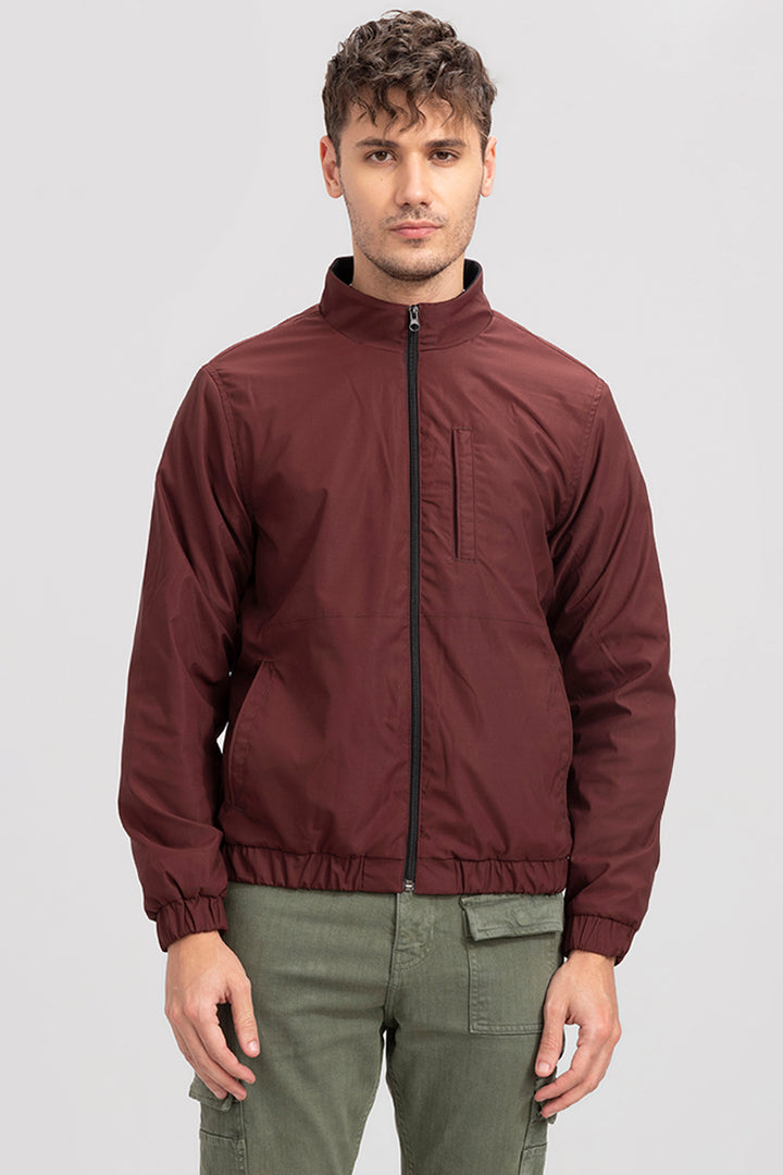 Fleeced Maroon Jacket