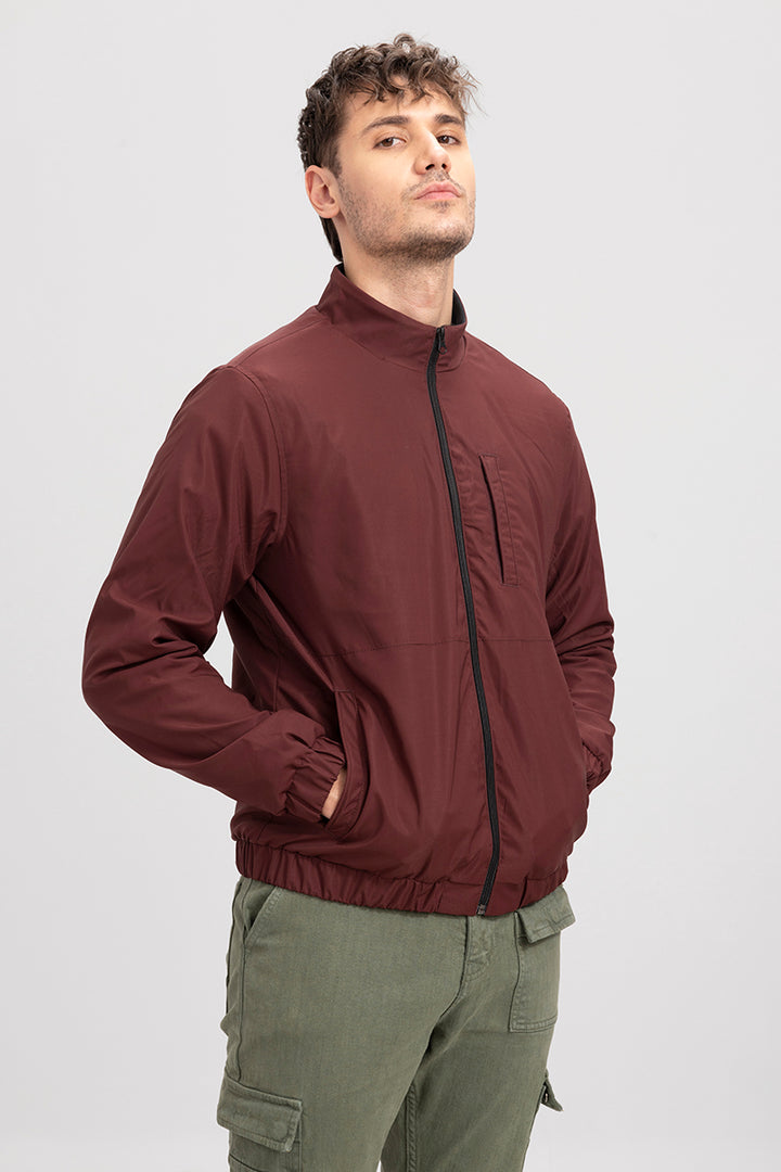 Fleeced Maroon Jacket