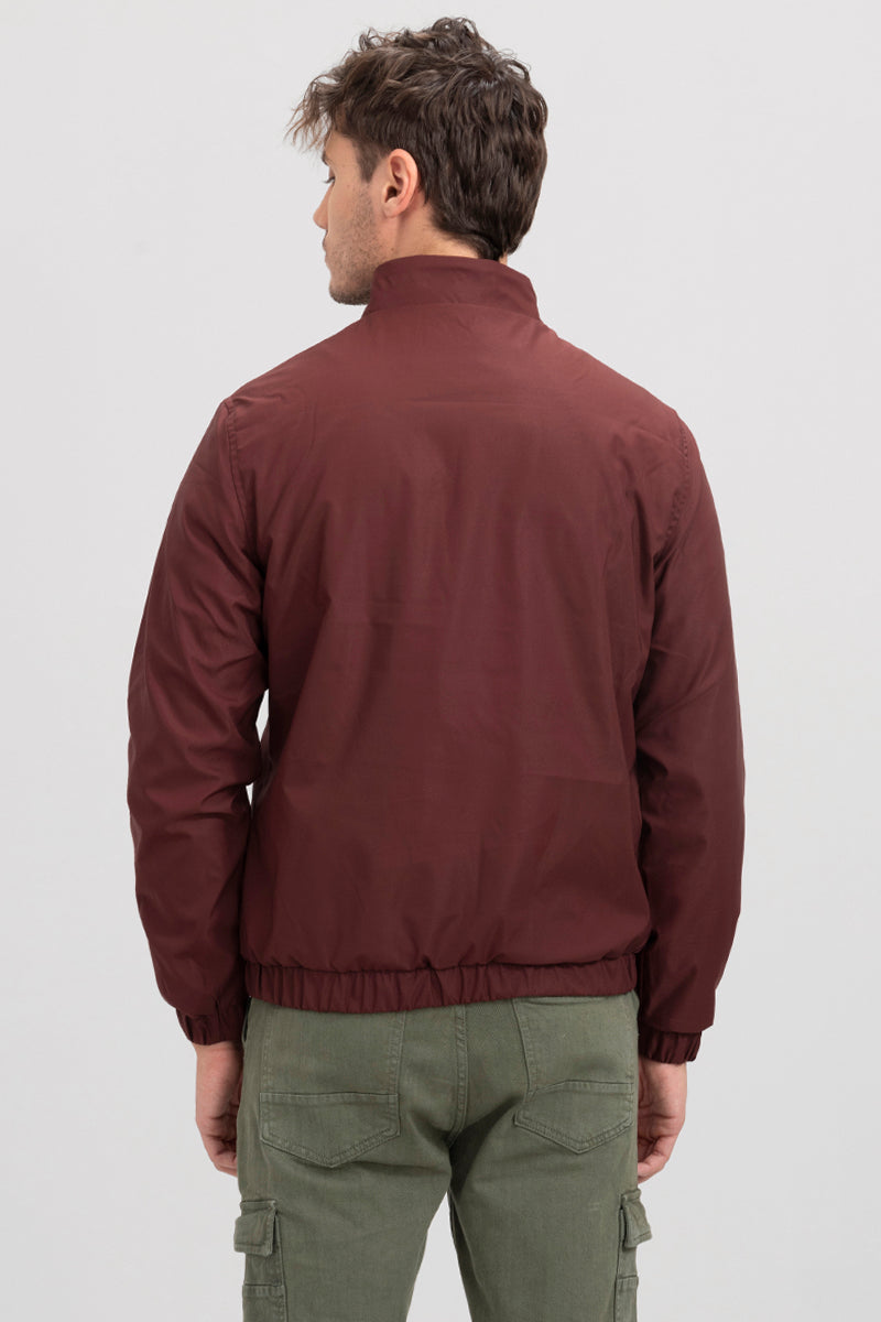 Fleeced Maroon Jacket