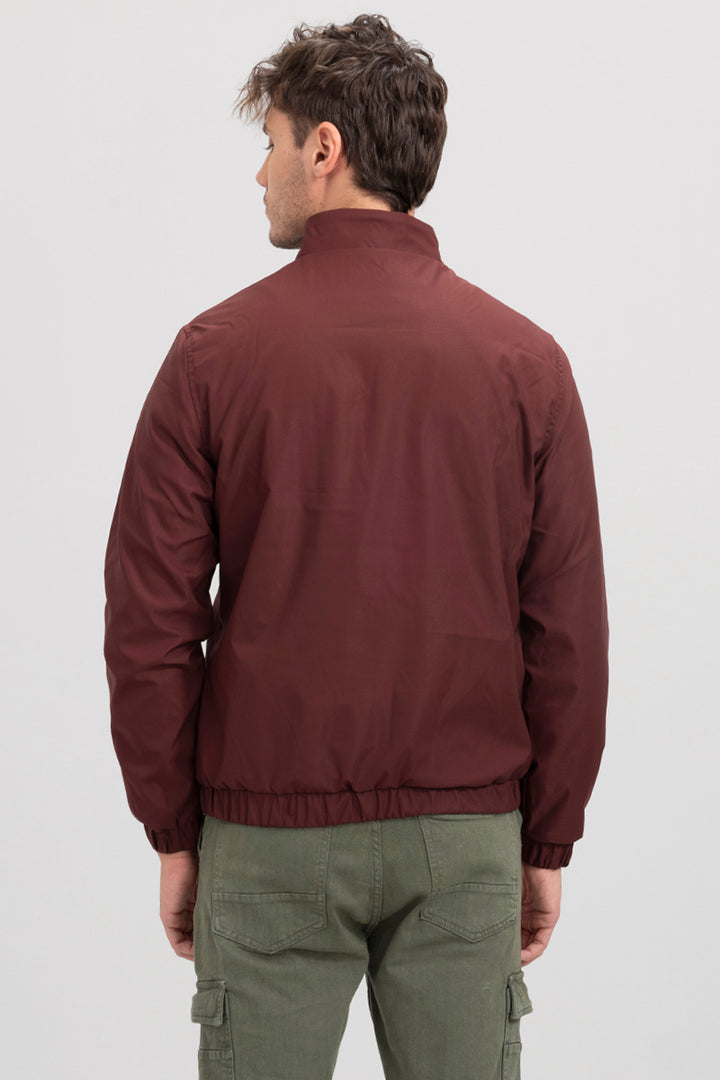 Fleeced Maroon Jacket