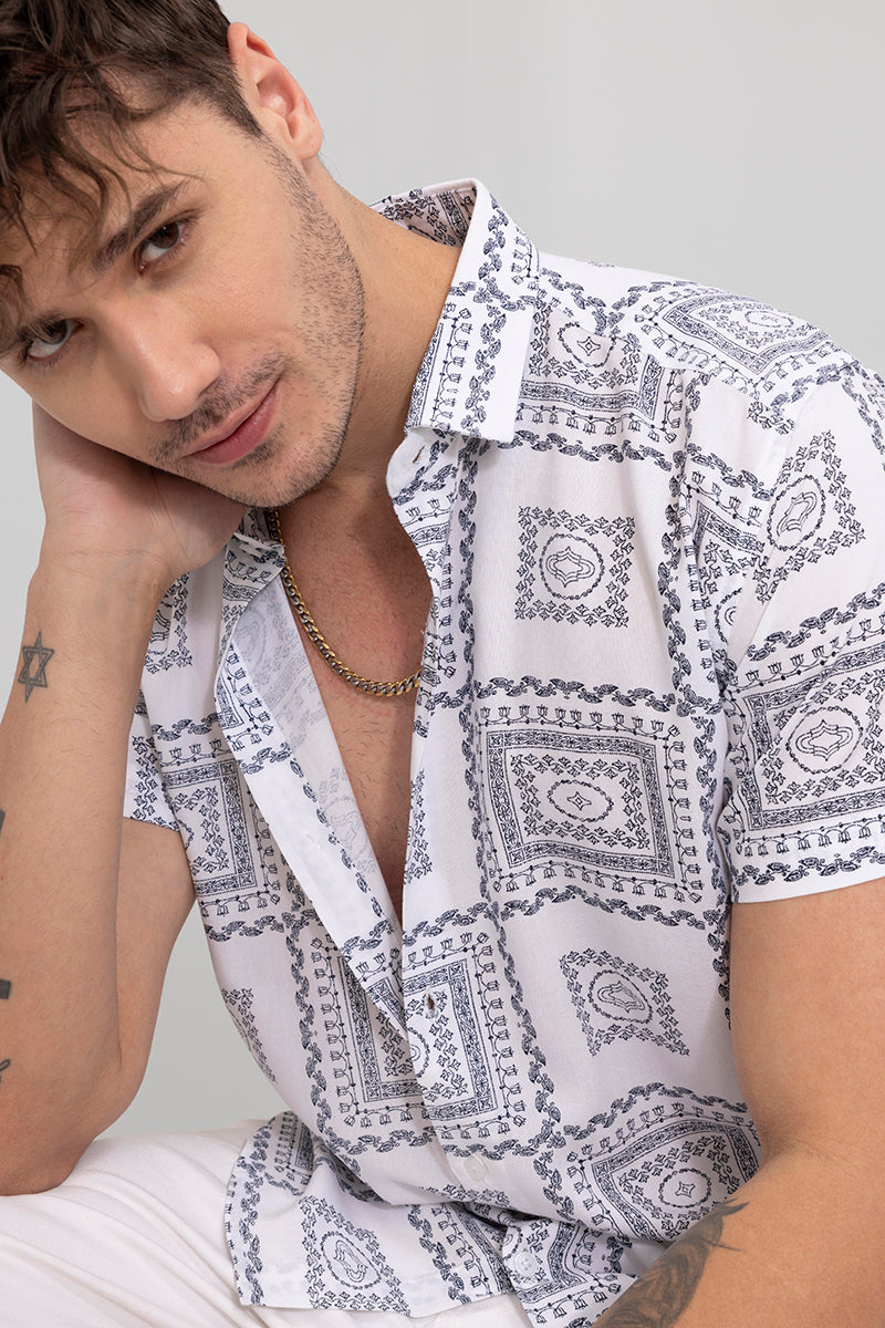 Buy Men's Buzau White Shirt Online | SNITCH