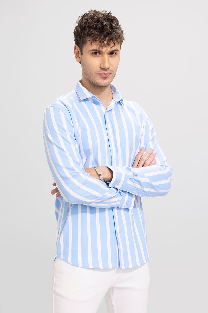 Awning Stripe Blue Shirt