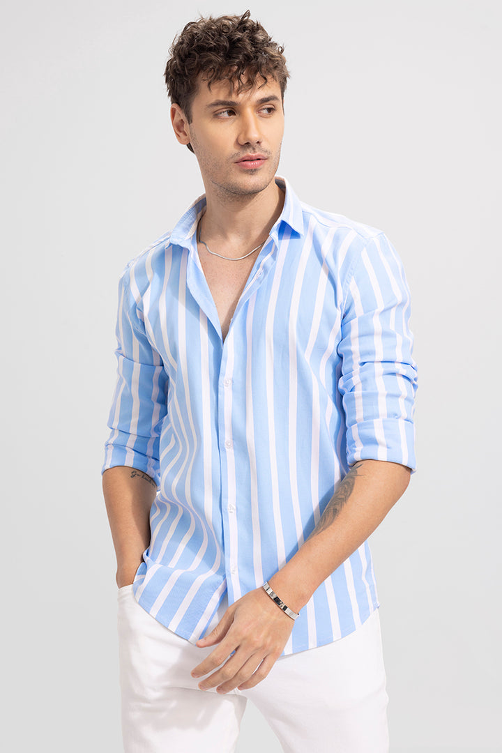 Awning Stripe Blue Shirt