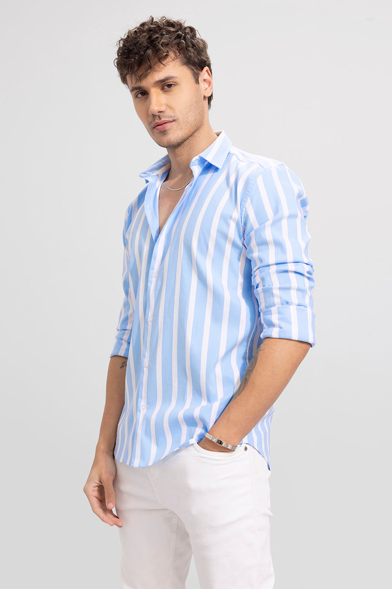 Awning Stripe Blue Shirt