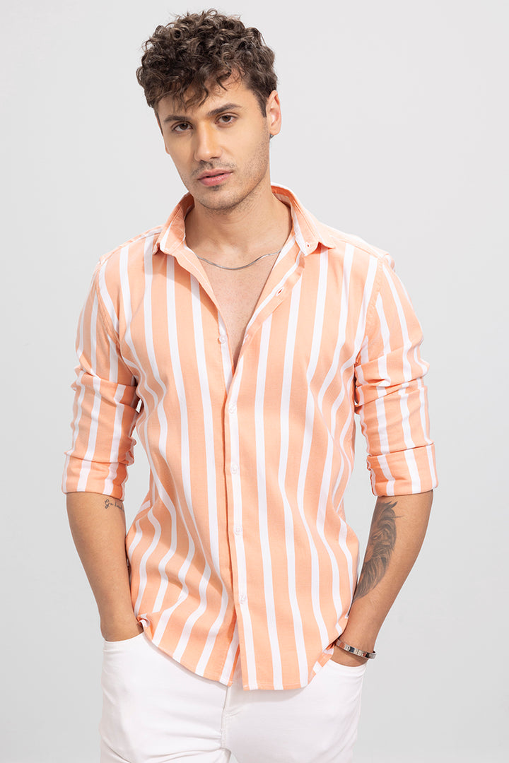 Awning Stripe Orange Shirt