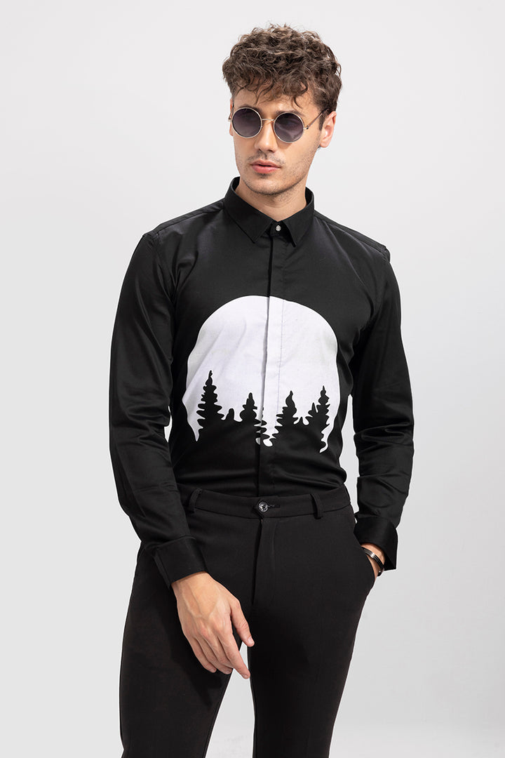 Chinese Forest Black Shirt