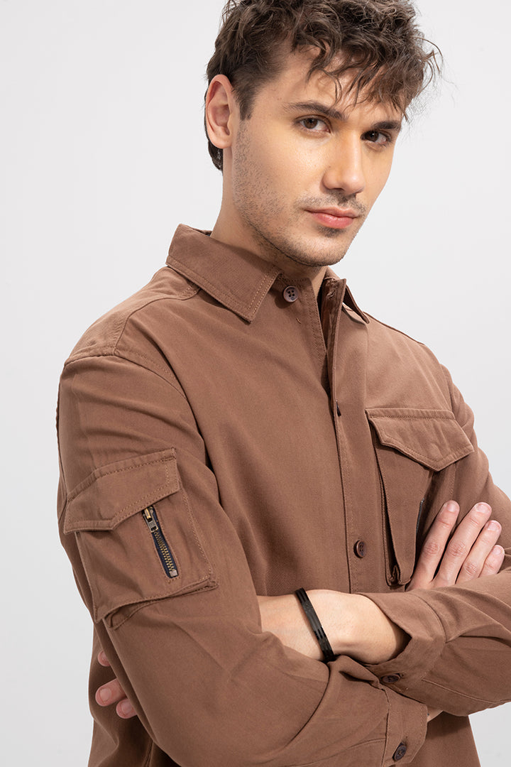 Roxie Brown Overshirt