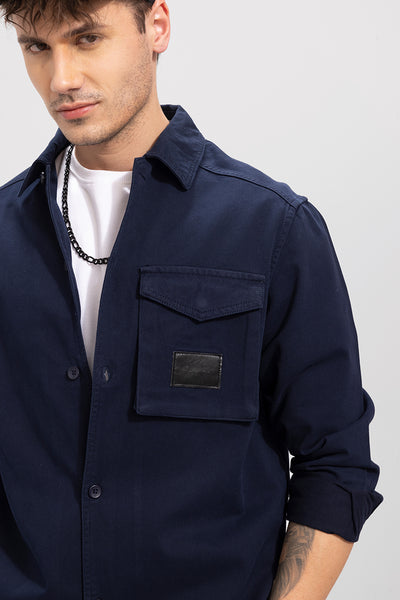 Buy Men's Roxie Navy Overshirt Online | SNITCH