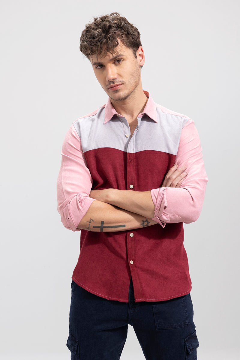 Semisplit Red Cord Shirt