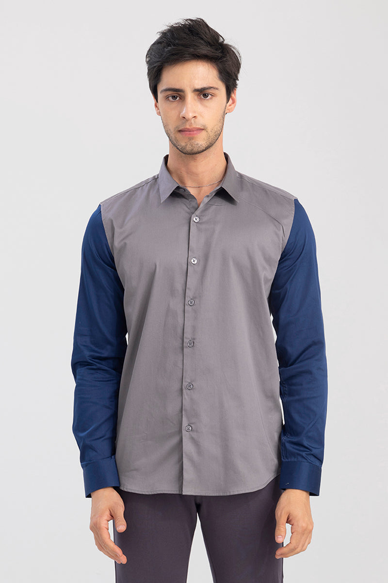 Centifo Grey Cut & Sew Shirt