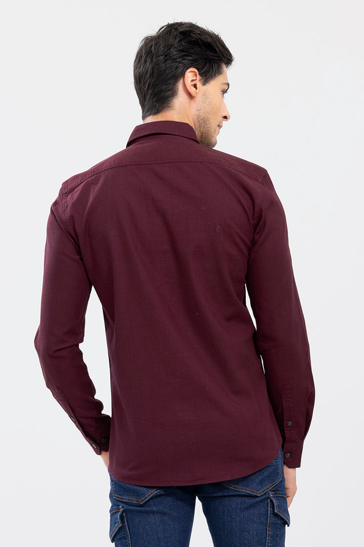 Double Pocket Maroon Shirt