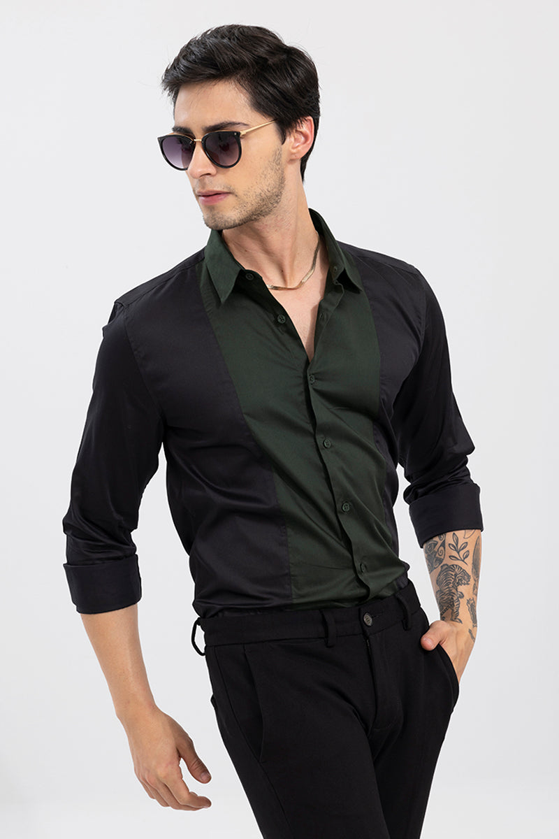 Centro Black Cut & Sew Shirt