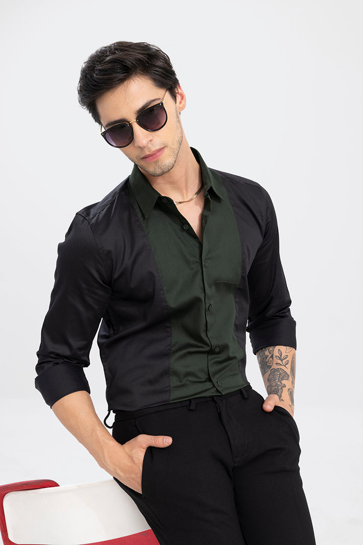 Centro Black Cut & Sew Shirt