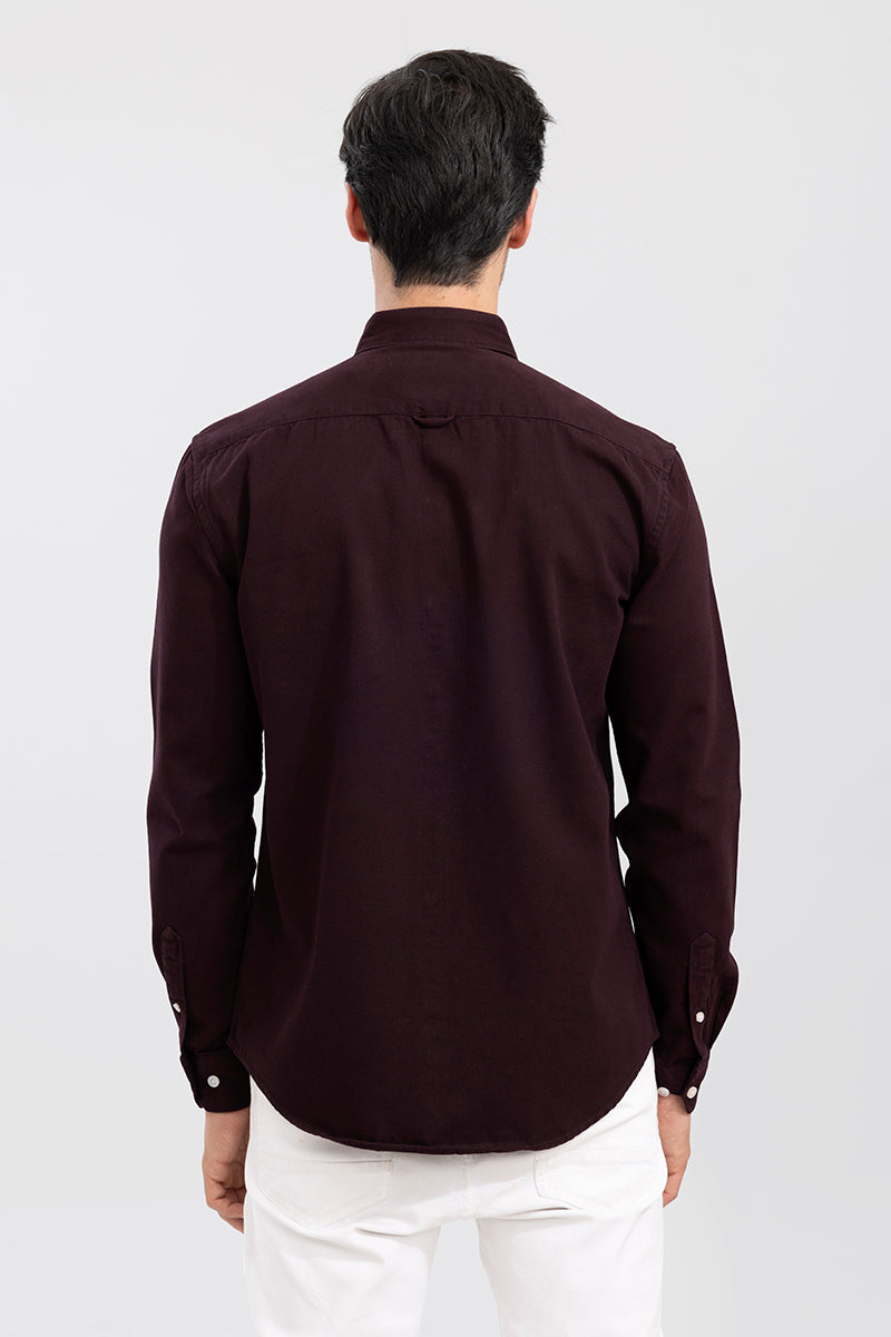 V Pocket Maroon Shirt