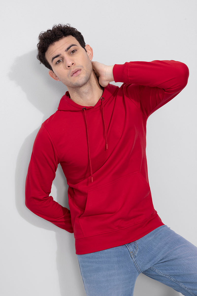 Solid Red Hoodie