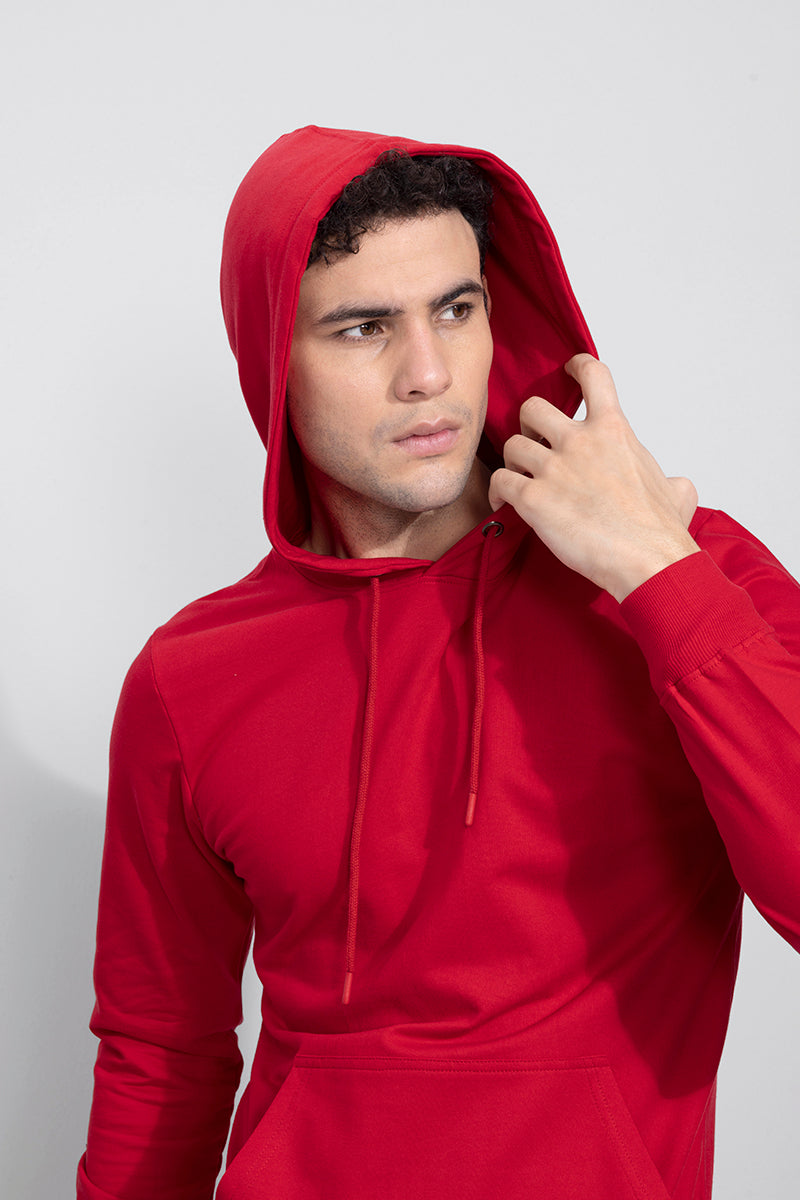 Solid Red Hoodie