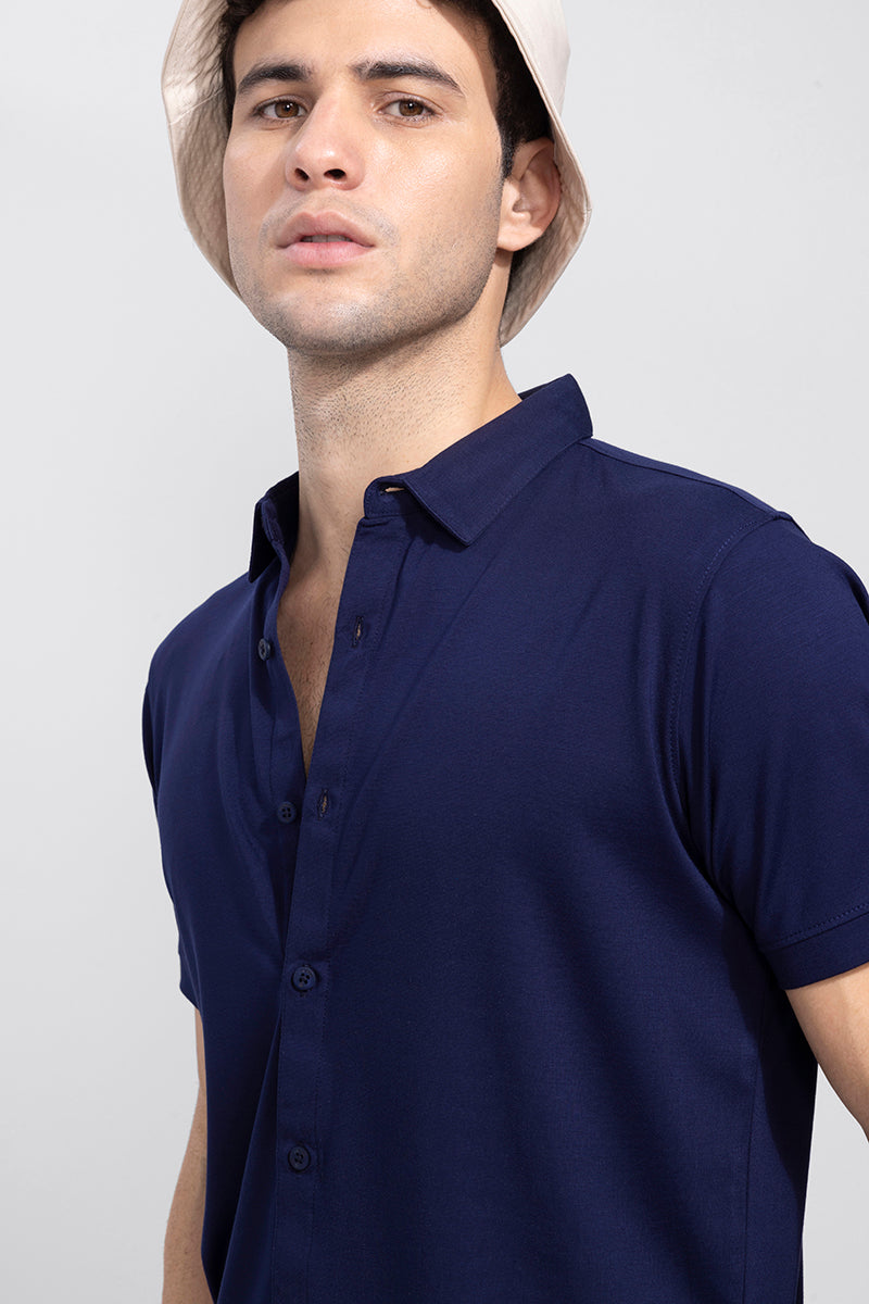 Buy Men's Maverick Coral Sea Blue Shirt Online | SNITCH Blue / L by Snitch