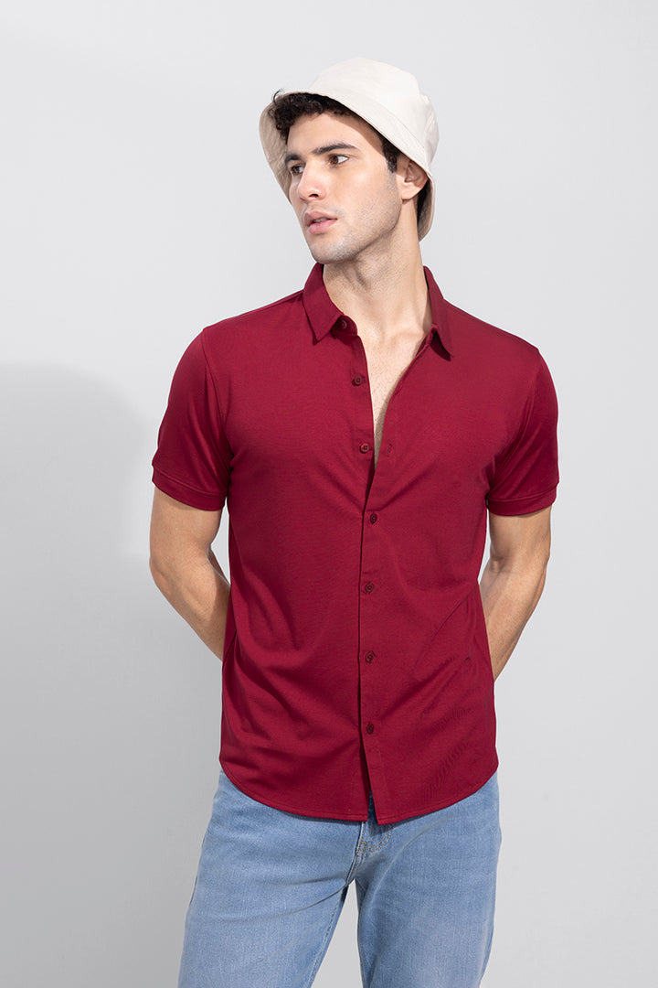 Maverick Berry Red Shirt