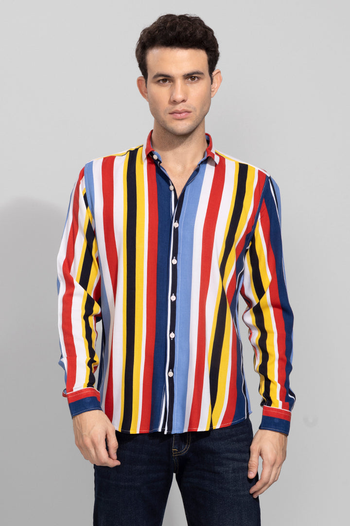 Crazee Red Multicolour Shirt