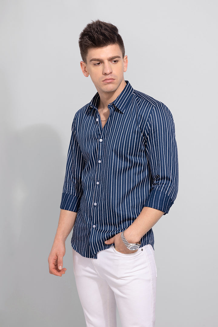 Paired Stripe Navy Shirt