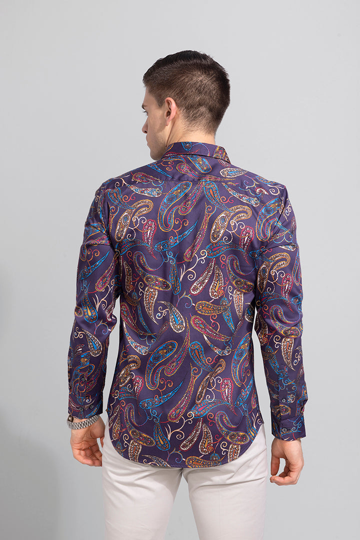 Trance Paisley Blue Shirt