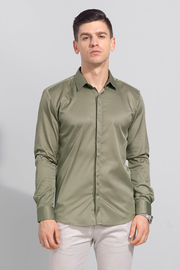 Satiny Green Shirt