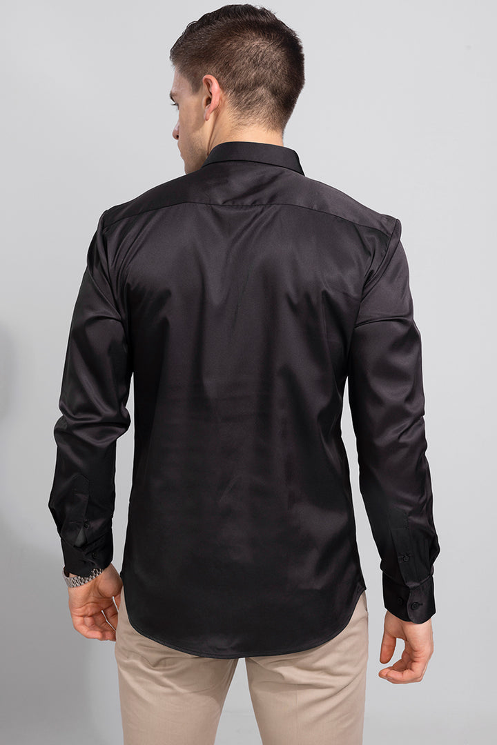 Satiny Black Shirt