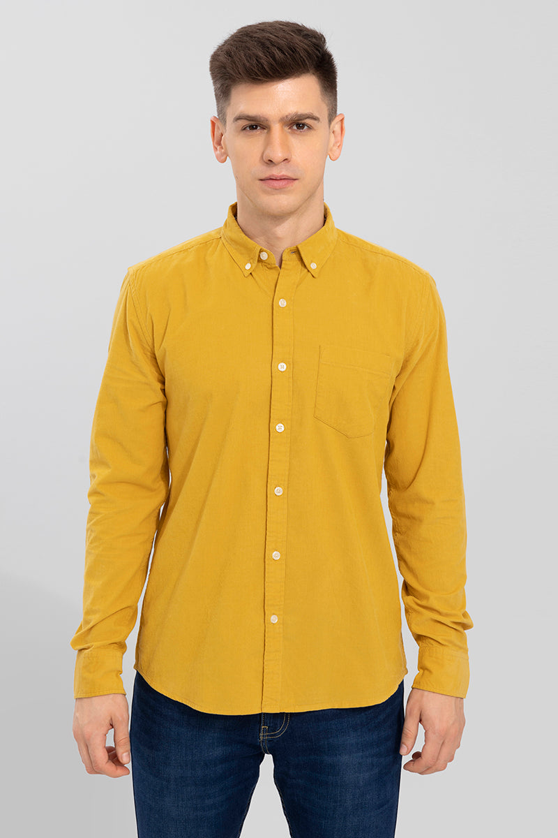 Velveteen Mustard Corduroy Shirt