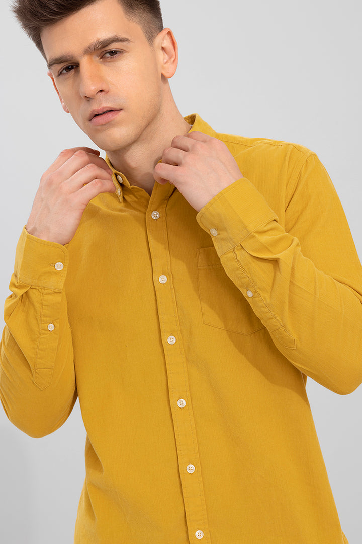 Velveteen Mustard Corduroy Shirt