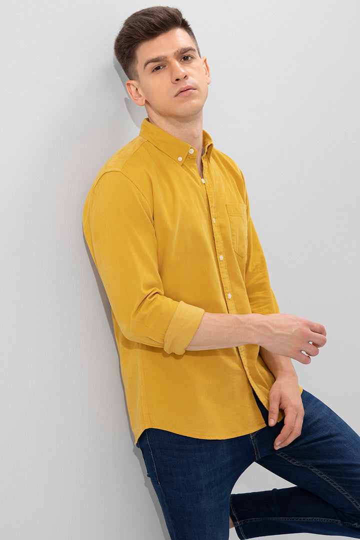 Velveteen Mustard Corduroy Shirt