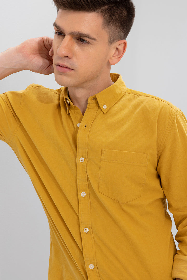 Velveteen Mustard Corduroy Shirt