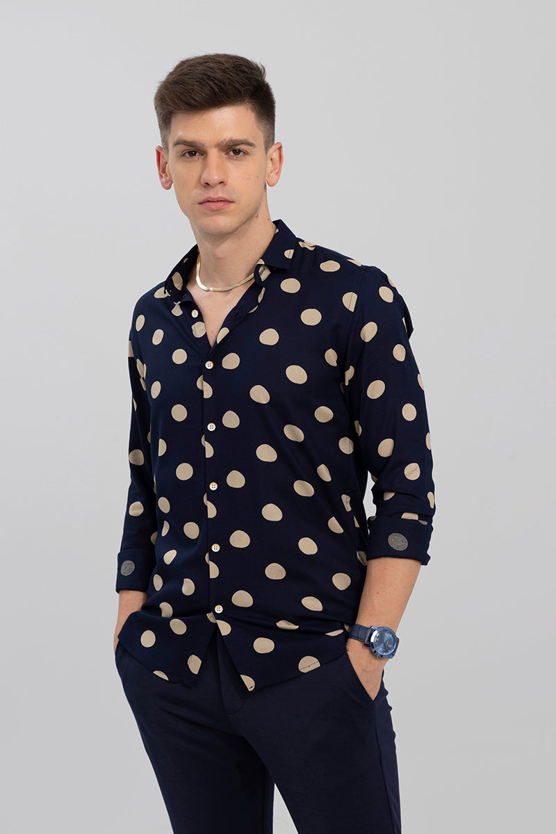 Mottle Navy Shirt